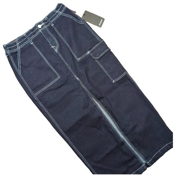 True Religion Denim Maxi Cargo Skirt - Picture 1 of 7